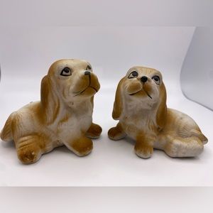 Vintage Porcelain Puppy Dog Figurines COCKER SPANIELS